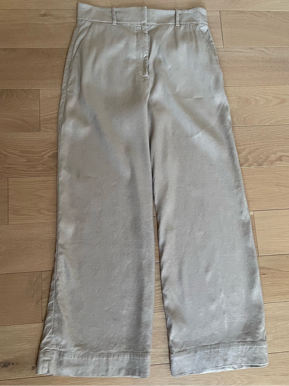 Everlane Linen Trousers Khaki Size 6 - Picture 9 of 10